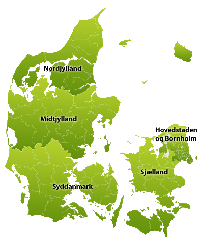 kort over Danmark